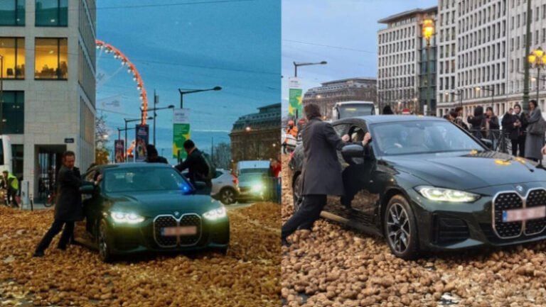 cativa-locuitori-din-bruxelles-au-venit-sa-culeaga-cartofii-de-pe-marginea-drumului,-dupa-ce-protestatarii-ii-aruncasera-din-tractoare