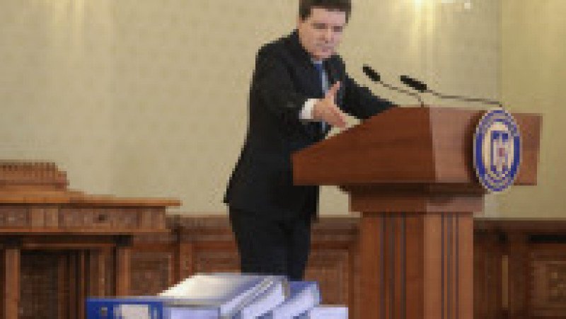 Președintele Nicușor Dan susține declarații de presă pe tema sistemului de justiție din România, la Palatul Cotroceni din București, 21 decembrie 2025. Foto: Inquam Photos / George Călin | Poza 6 din 9