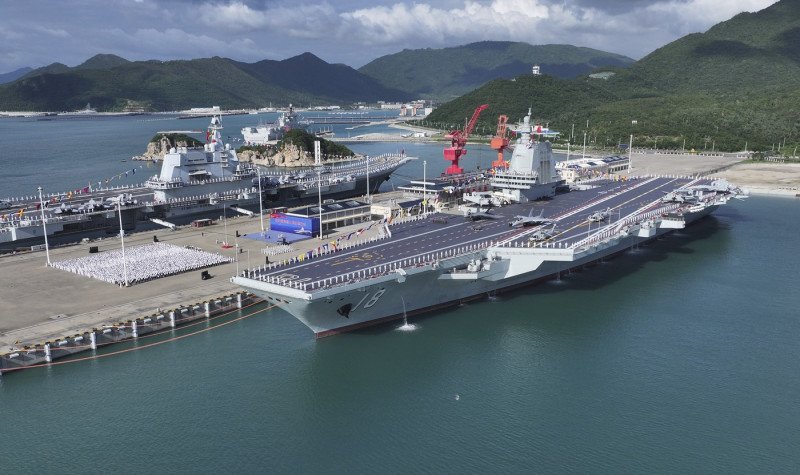 CHINA HAINAN SANYA FUJIAN AIRCRAFT CARRIER COMMISSIONING (CN)