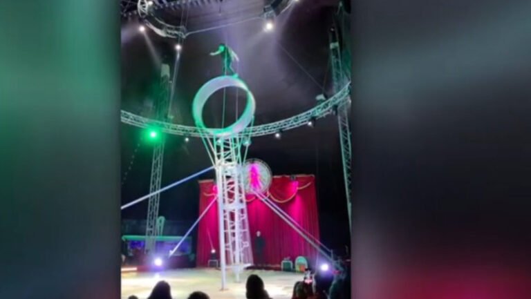 momente-de-groaza-in-timpul-unui-spectacol-de-circ,-la-craiova.-un-acrobat-spaniol-a-cazut-de-la-4-metri-inaltime