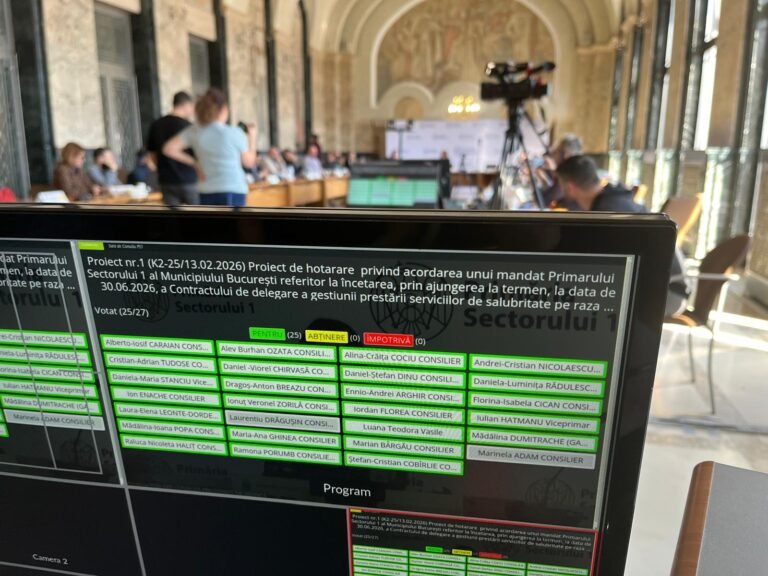 DECIZIE ISTORICĂ în Sectorul 1: Contractul cu Romprest încetează oficial la 30 iunie 2026. Vot în unanimitate al consilierilor locali