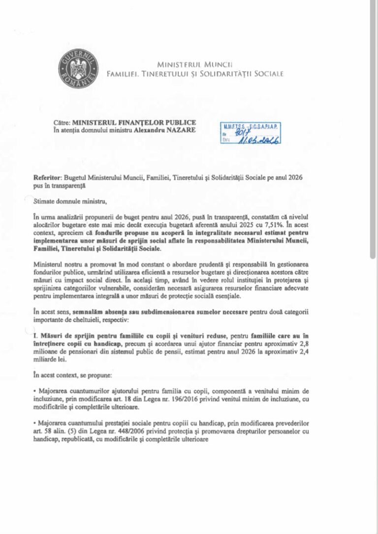 document-ministerul-muncii-critica-impartirea-banilor-din-buget:-alocarile-din-acest-an-sunt-mai-mici-decat-cele-din-2025