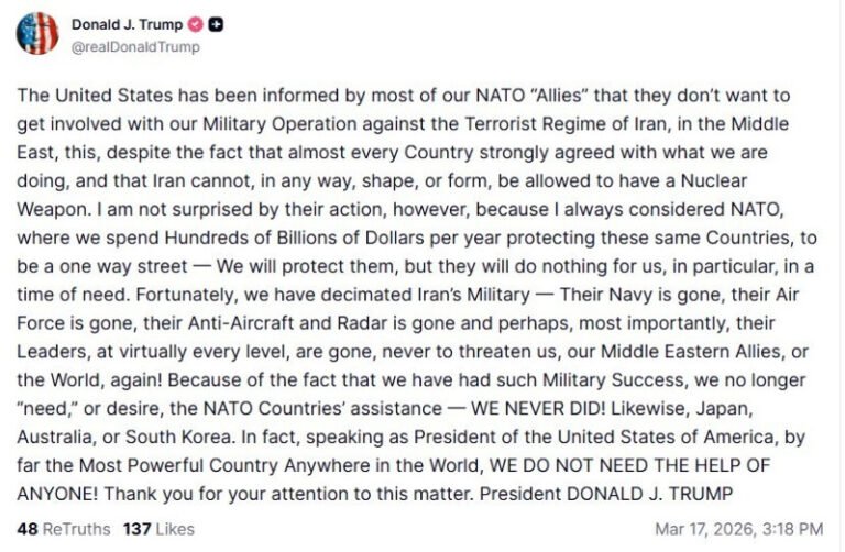 trump-le-raspunde-aliatilor-nato,-dupa-ce-acestia-au-refuzat-misiunea-din-stramtoarea-ormuz:-„oricum-nu-avem-nevoie-de-ajutorul-lor”