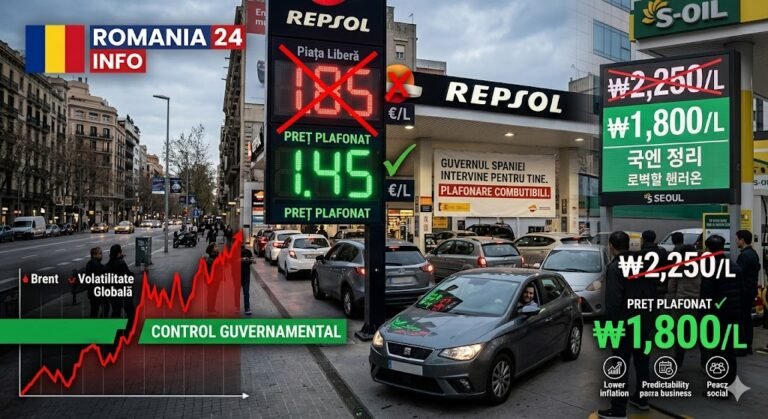 ANALIZĂ ROMANIA 24 INFO | Valul plafonărilor la pompă: Spania și Coreea de Sud „îngheață” prețul carburanților. Va urma și România acest model în 2026?