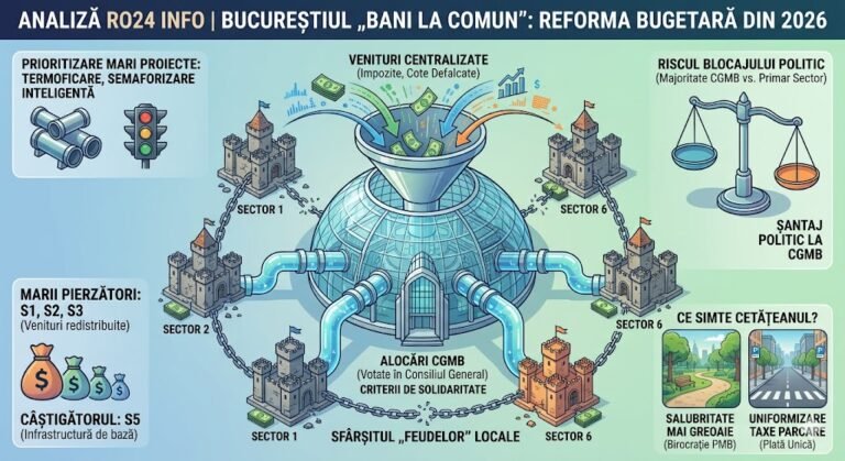 ANALIZĂ RO24 INFO | Bucureștiul „Bani la Comun”: Primele efecte ale Marii Reforme Bugetare din 2026. Cine pierde și cine câștigă?