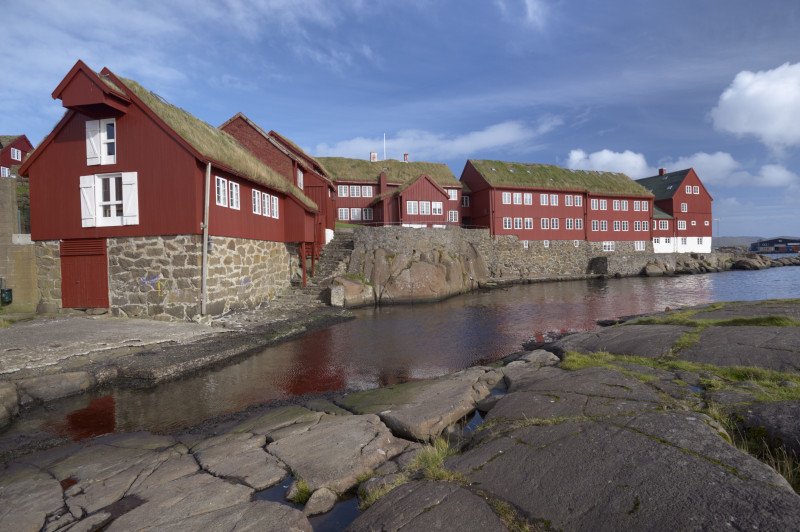 Government buildings, Tinganes, Torshavn, Streymoy Island, Faroe Islands (Faroes), Denmark, Europe