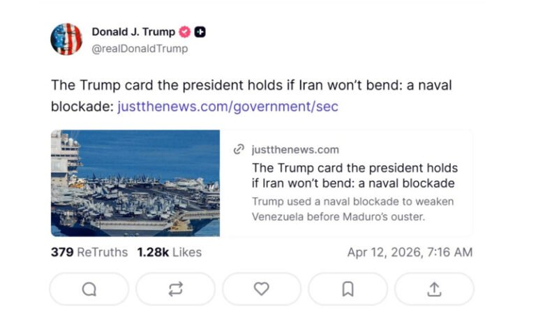 trump-a-distribuit-un-articol-care-sugereaza-o-blocada-navala-a-iranului-de-catre-sua-ca-optiune-in-cazul-esuarii-negocierilor