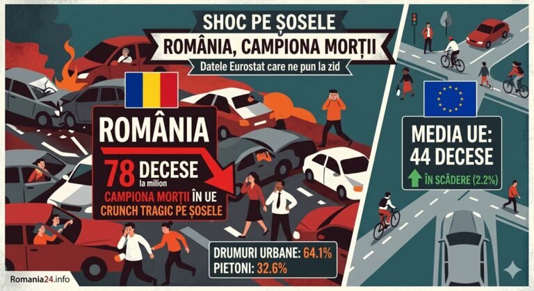 ȘOC pe șosele: România, „Campioana” Morții în Uniunea Europeană. Datele Eurostat care ne pun la zid