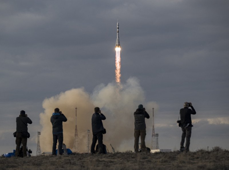Cosmodromul Baikonur, închiriat de Rusia, este situat în Kazahstan, într-o zonă de stepă, deșertică și izolată. Foto: Profimedia Images