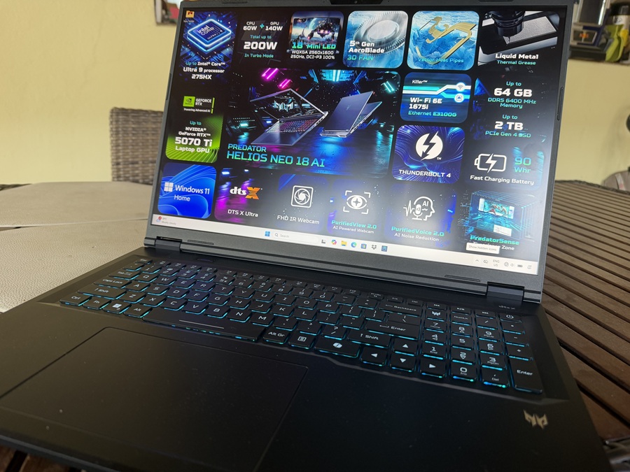 Review Acer Predator Helios Neo 18 AI: Un monstru de gaming pe cât de uriaș, pe atât de complet (Pe care l-aș fi păstrat!)