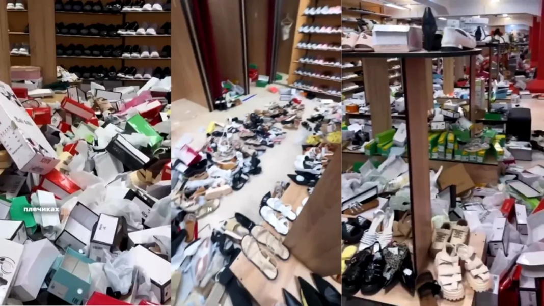 magazin-distrus-la-inaugurare-de-clientii-care-s-au-batut-pe-oferte.-numeroase-produse-au-fost-furate