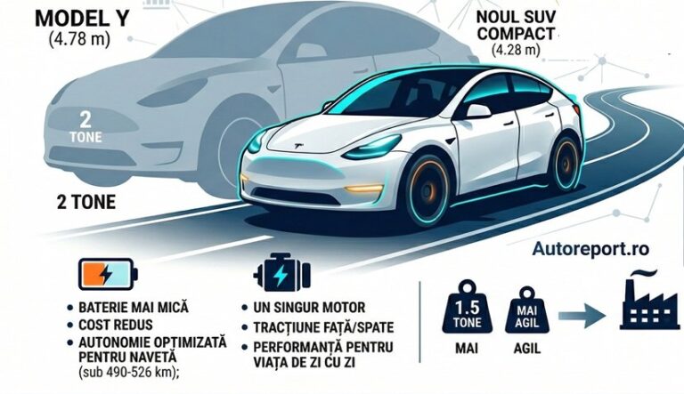 Tesla lucrează la un SUV compact sub Model Y, care promite să revoluționeze piața de masă