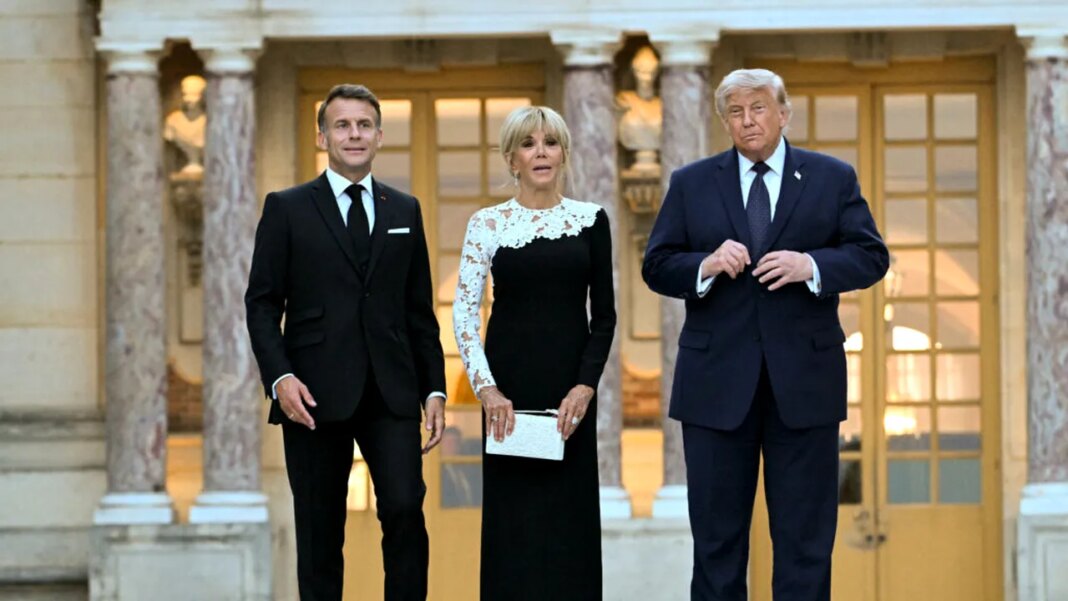cina-la-versailles:-trump-il-lauda-pe-macron-„care-nu-va-mai-fi-mult-timp-prin-preajma”