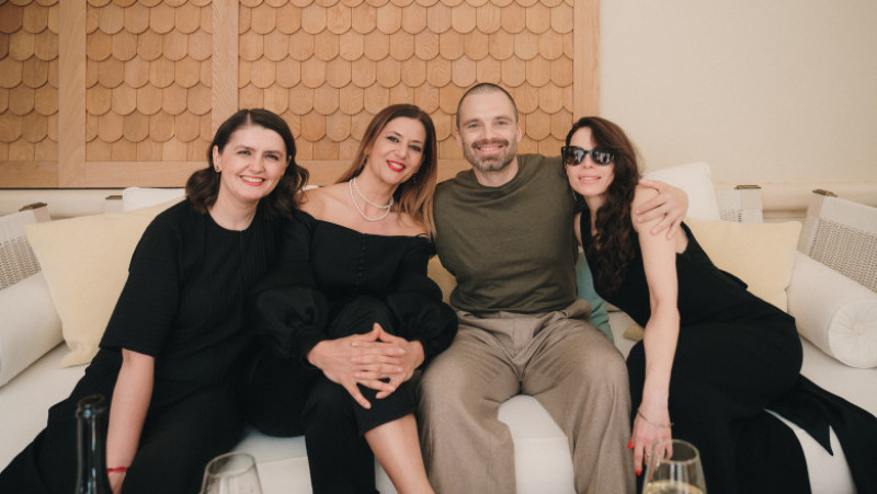 Roxana Bădescu, Amalia Enache, Sebastian Stan, Alexandra Tinjala. Festival de Cannes 2026 Foto: Nicolae Anghel pentru JIDVEI