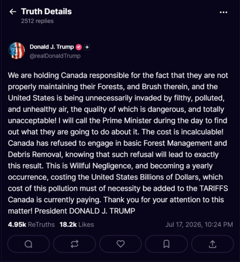 „sua-sunt-invadate-de-un-aer-murdar”:-trump-ameninta-canada-cu-noi-taxe-vamale-din-cauza-fumului-provocat-de-incendiile-de-vegetatie