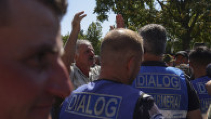 Protest organizat de crescătorii de oi și capre, în fața sediului ANSVSA din București, 30 iulie 2026. Foto: Inquam Photos/ Octav Ganea | Poza 2 din 5