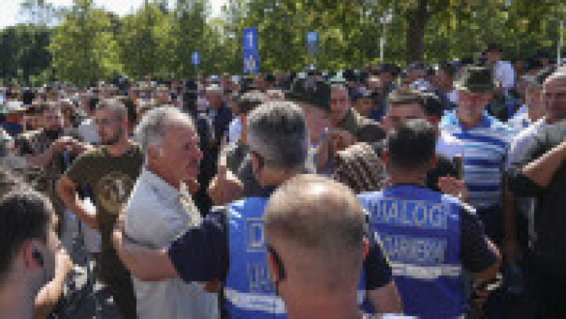 Protest organizat de crescătorii de oi și capre, în fața sediului ANSVSA din București, 30 iulie 2026. Foto: Inquam Photos/ Octav Ganea | Poza 1 din 5