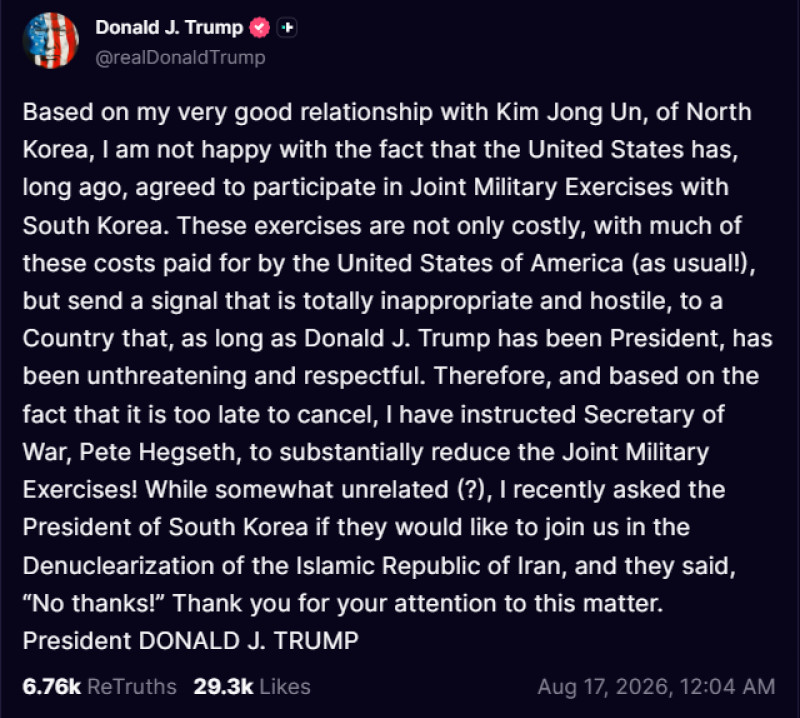 trump,-care-sustine-ca-are-relatii-bune-cu-kim-jong-un,-ordona-pentagonului-sa-reduca-exercitiile-militare-cu-sud-coreenii trump,-care-sustine-ca-are-relatii-bune-cu-kim-jong-un,-ordona-pentagonului-sa-reduca-exercitiile-militare-cu-sud-coreenii